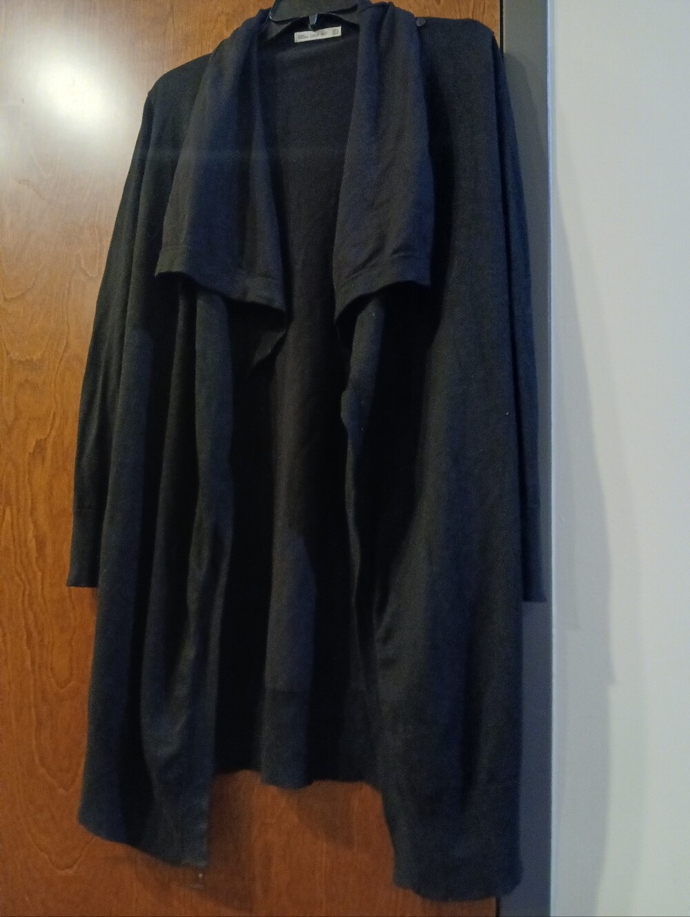 ZARA black open front knit cardigan